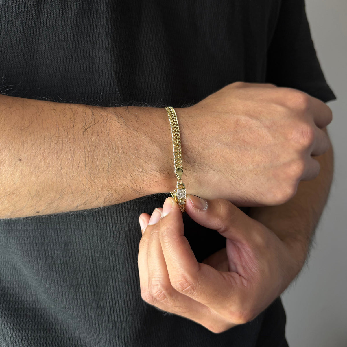 Pulsera Tejido Chino Oro Goldfilled – 6 mm