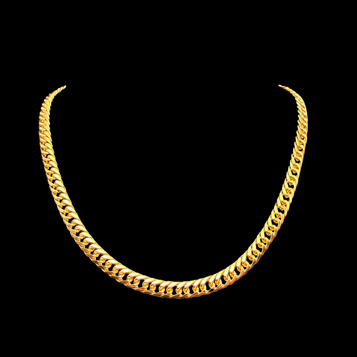 Cadena Doble Cubana Oro Goldfilled – 6 mm