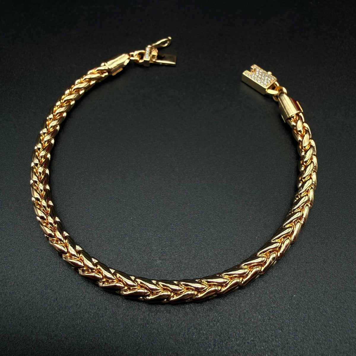 Pulsera Escama Dragón Oro Goldfilled –  4 mm