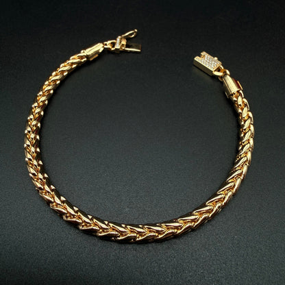 Pulsera Escama Dragón Oro Goldfilled –  4 mm