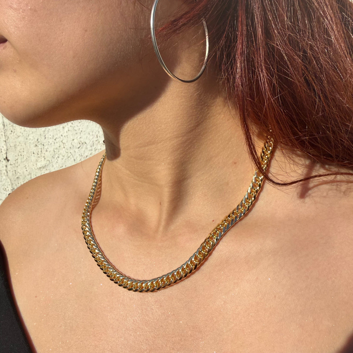 Cadena Doble Cubana Oro Goldfilled – 6 mm