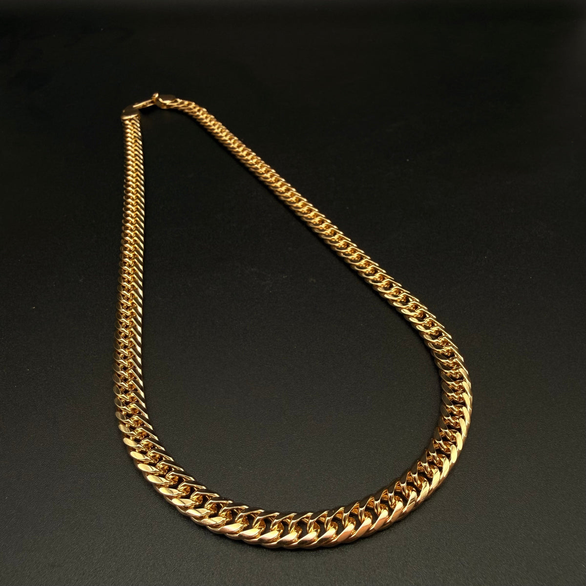 Cadena Doble Cubana Oro Goldfilled – 6 mm