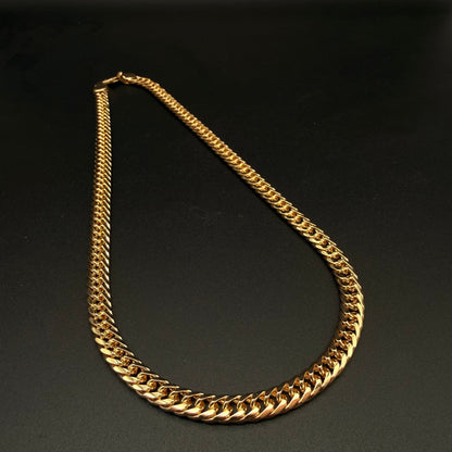 Cadena Doble Cubana Oro Goldfilled – 6 mm