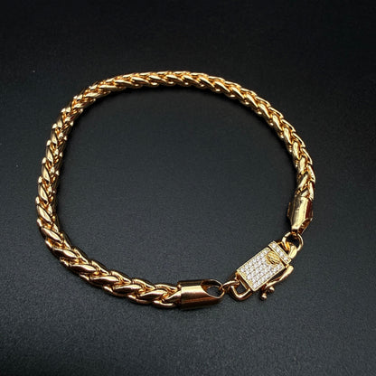 Pulsera Escama Dragón Oro Goldfilled –  4 mm