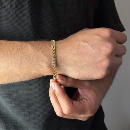 Pulsera Tejido Chino Oro Goldfilled – 6 mm