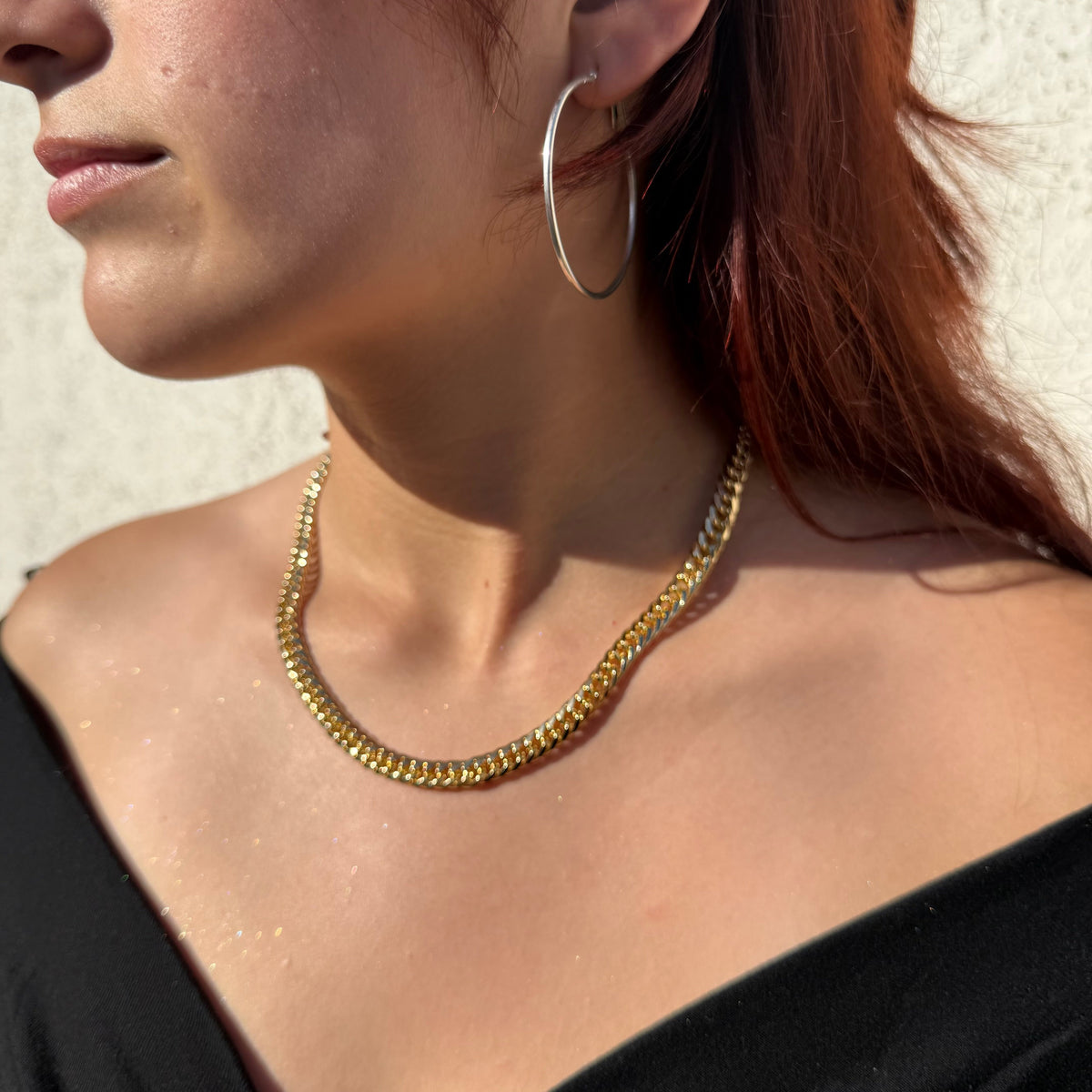 Cadena Doble Cubana Oro Goldfilled – 6 mm
