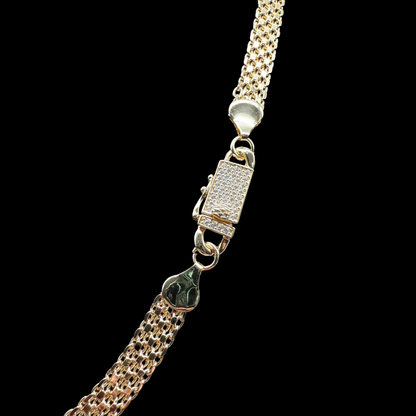 Cadena Tejido Chino Oro Goldfilled – 7,5 mm
