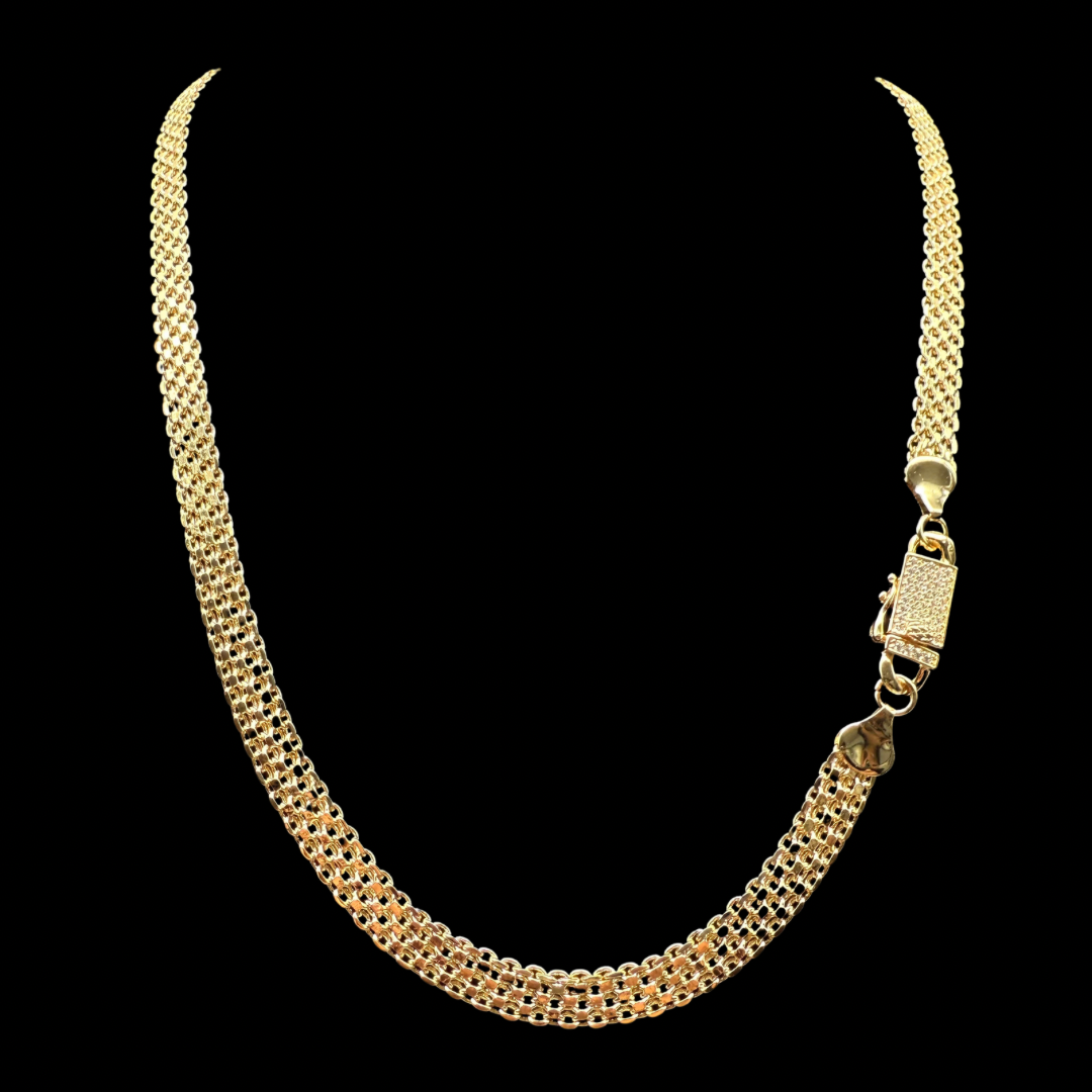 Cadena Tejido Chino Oro Goldfilled – 7,5 mm