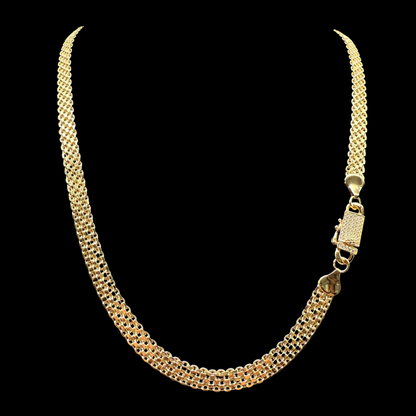 Cadena Tejido Chino Oro Goldfilled – 7,5 mm