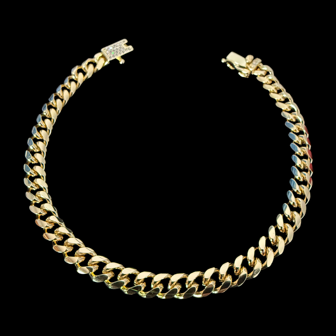 Pulsera Cubana Oro Goldfilled – 5 mm