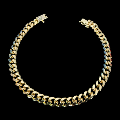 Pulsera Cubana Oro Goldfilled – 5 mm