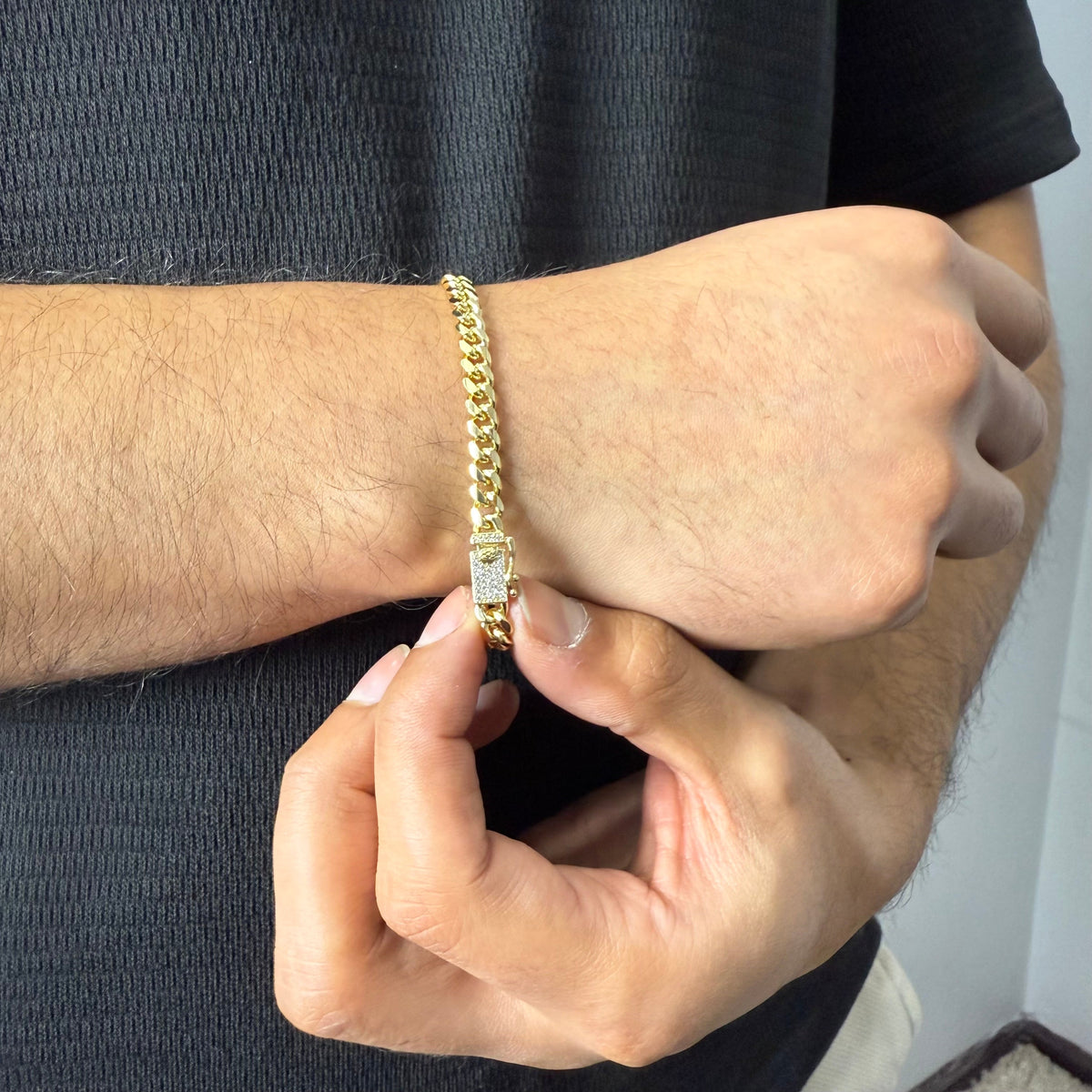 Pulsera Cubana Oro Goldfilled – 5 mm