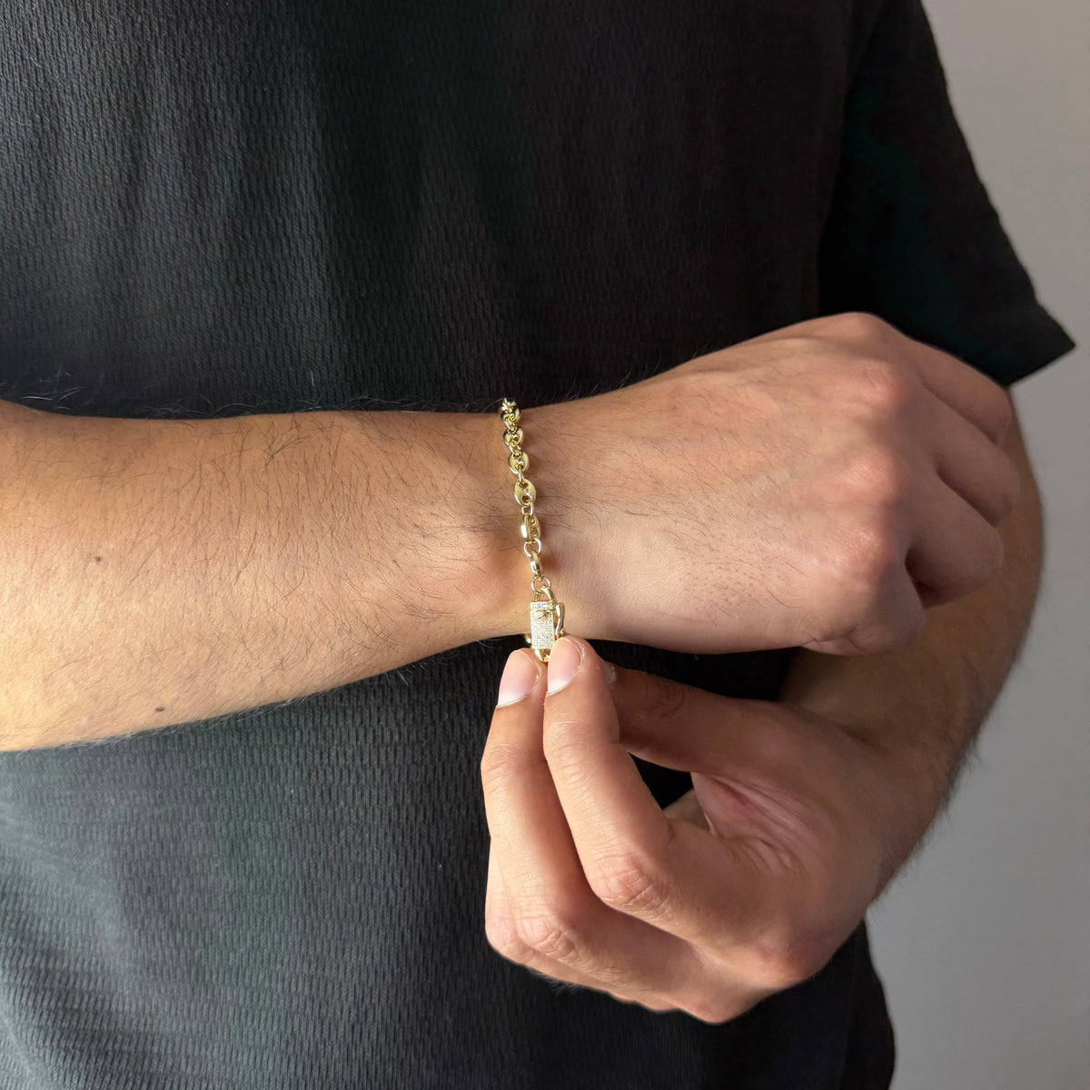 Pulsera Gucci Inflada Oro Goldfilled – 5 mm