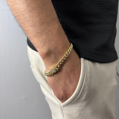 Pulsera Cubana Oro Goldfilled – 8 mm