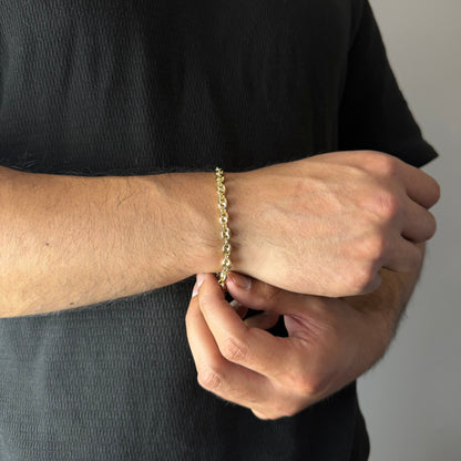 Pulsera Gucci Inflada Oro Goldfilled – 5 mm