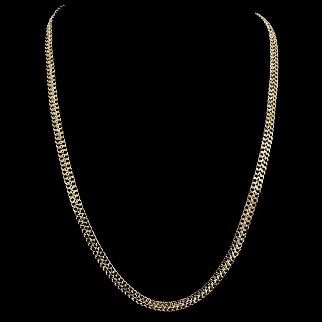 Cadena Tejido Chino Oro Goldfilled – 6 mm