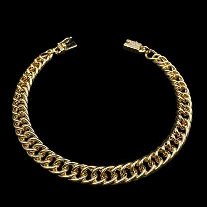 Pulsera Doble Cubana Oro Goldfilled – 7 mm
