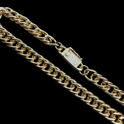 Pulsera Doble Cubana Oro Goldfilled – 7 mm