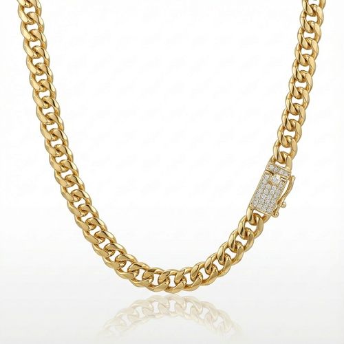 Cadena Cubana Oro Goldfilled – 8 mm