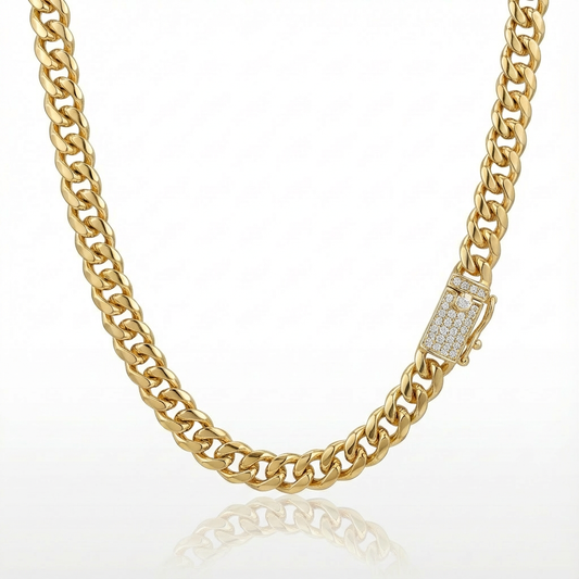 Cadena Cubana Oro Goldfilled – 8 mm