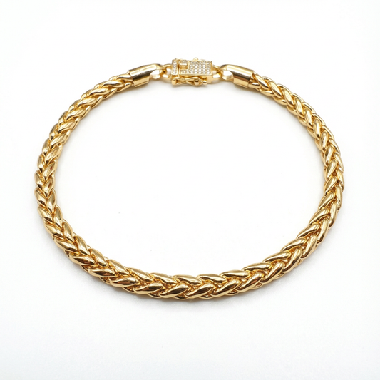 Pulsera Escama Dragón Oro Goldfilled –  4 mm