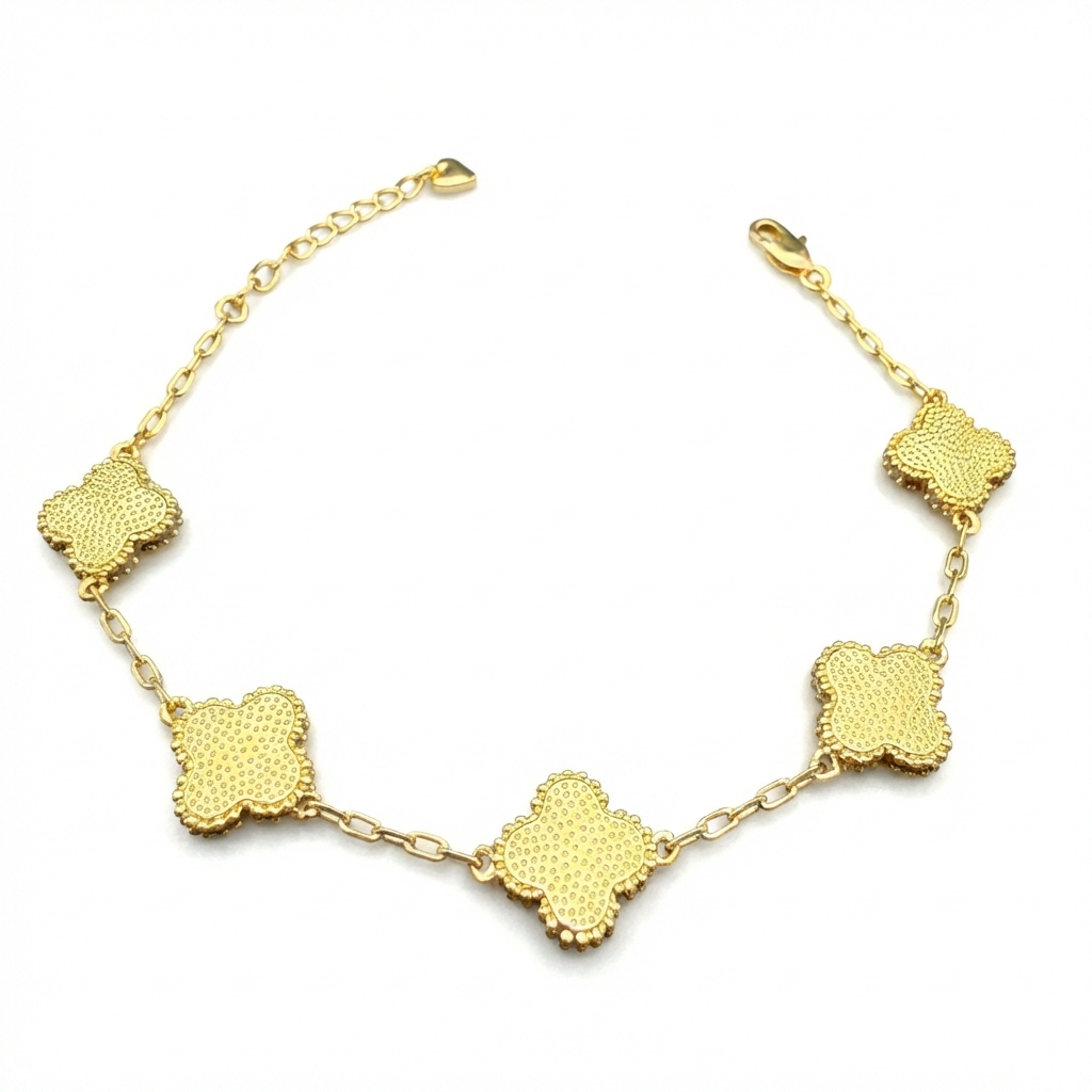 Pulsera Van Cleef Verde Dual Oro Goldfilled