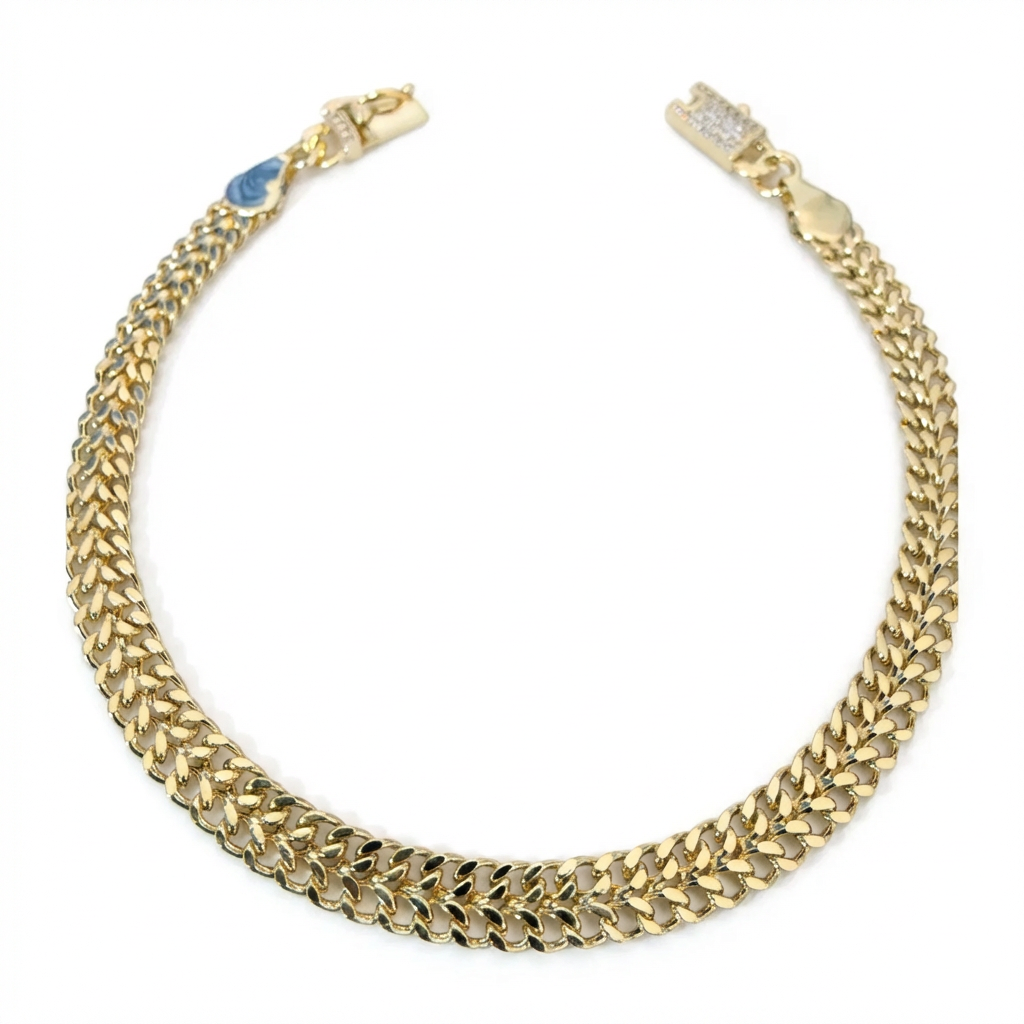 Pulsera Tejido Chino Oro Goldfilled – 6 mm