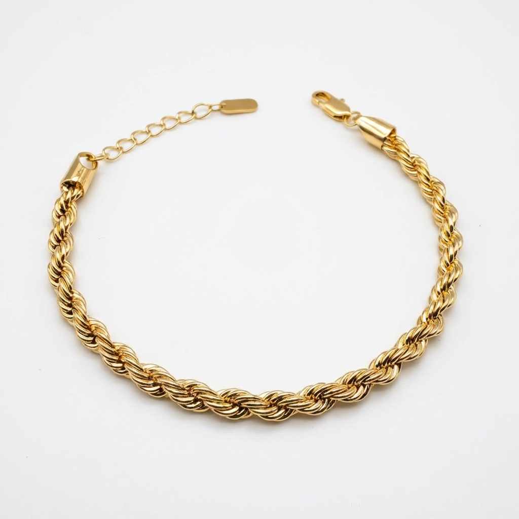 Pulsera Turbillón Oro Goldfilled – 5 mm