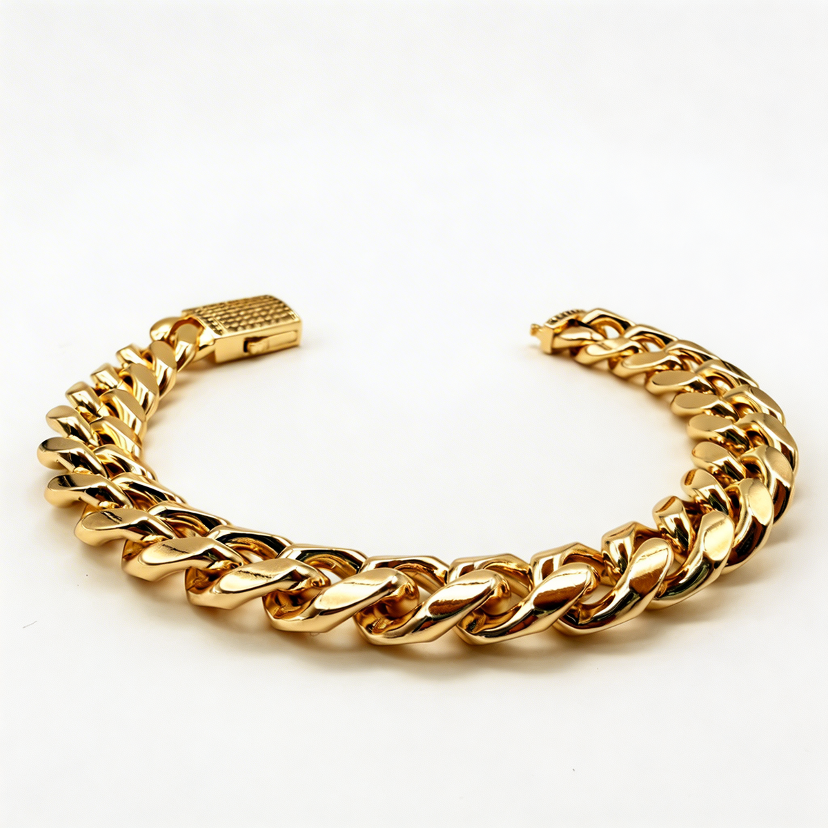 Pulsera Cubana Oro Goldfilled – 12 mm