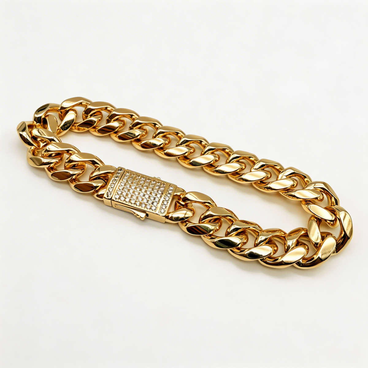 Pulsera Cubana Oro Goldfilled – 12 mm