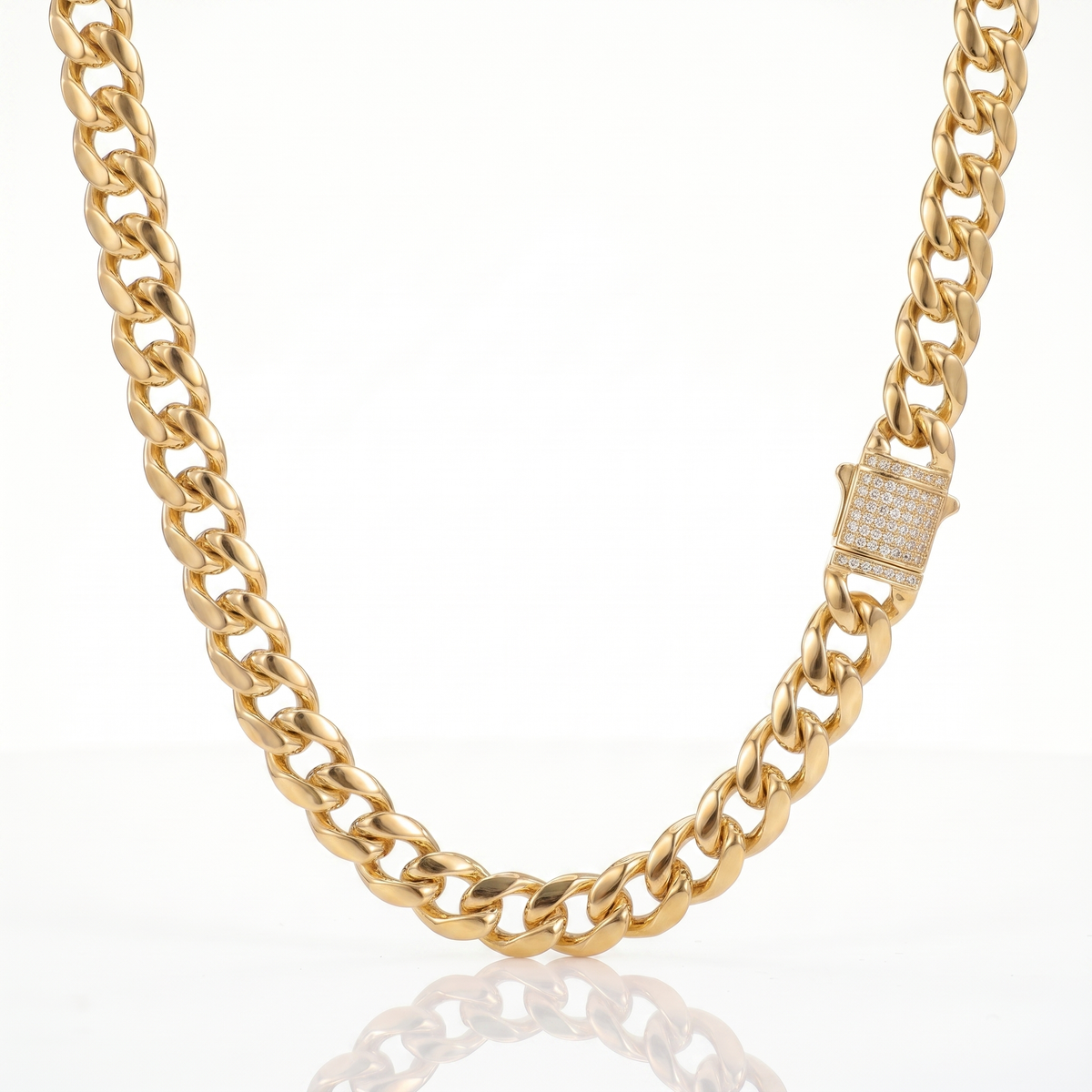 Cadena Cubana Oro Goldfilled – 10 mm