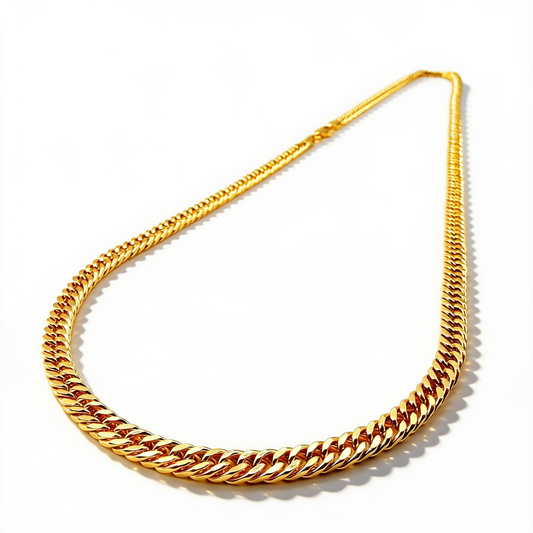 Cadena Miami Cubana Oro Goldfilled- 4mm