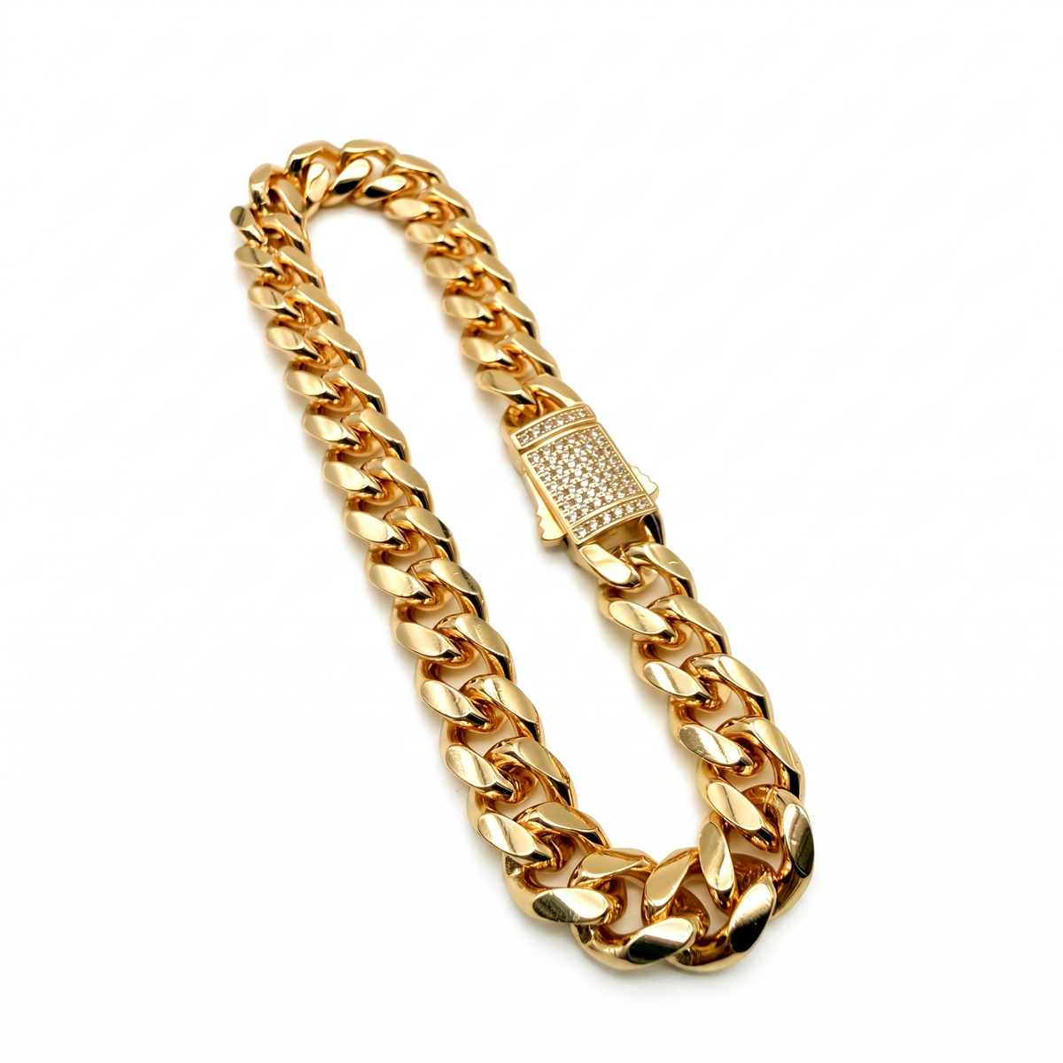 Pulsera Cubana Oro Goldfilled – 8 mm