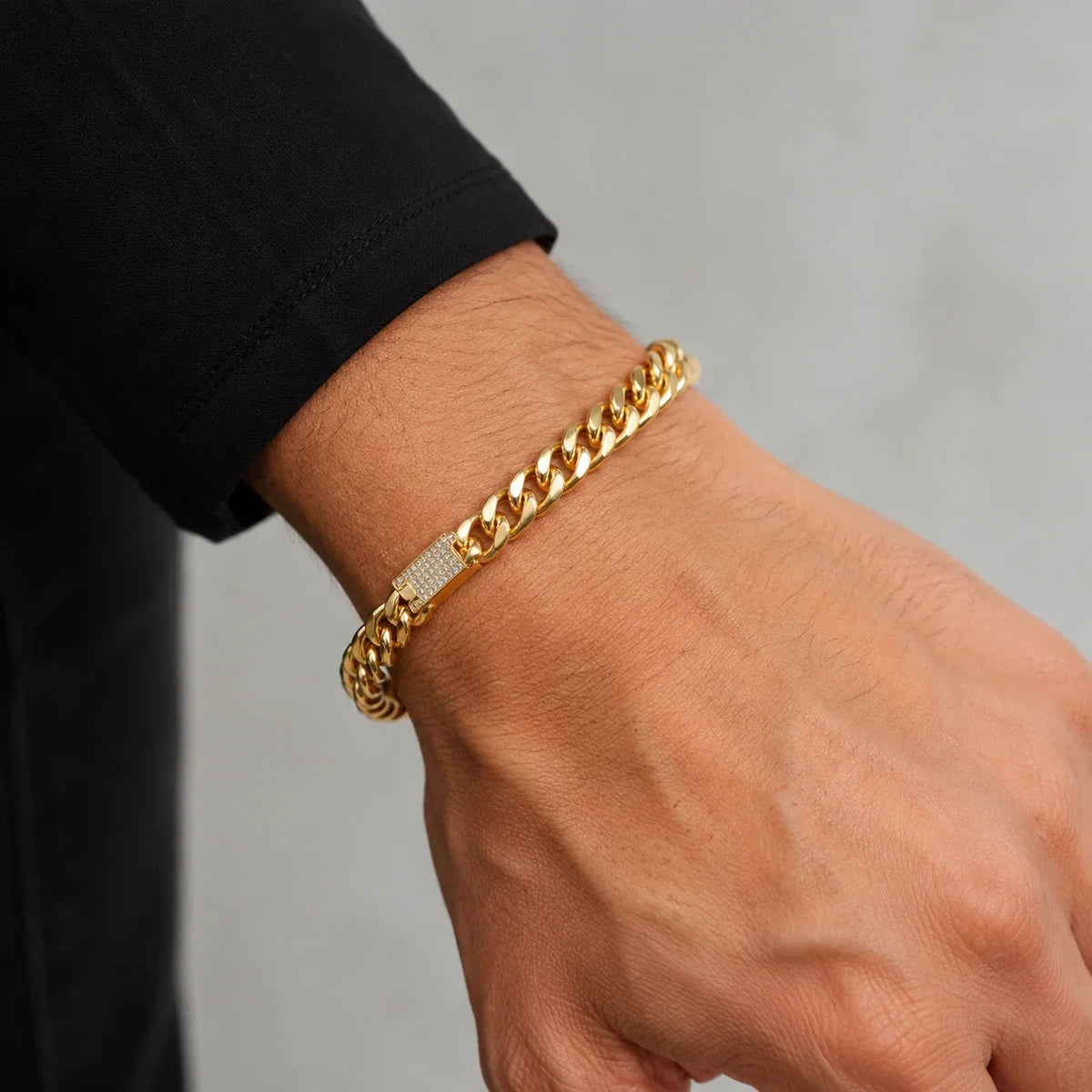 Pulsera Cubana Oro Goldfilled – 8 mm